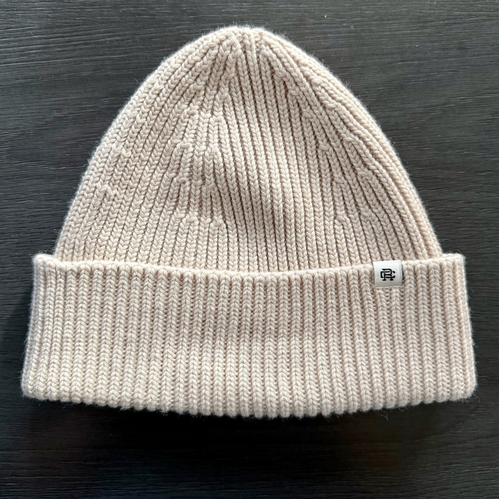 Reigning Champ Merino Wool Watch Cap Beanie in Dune